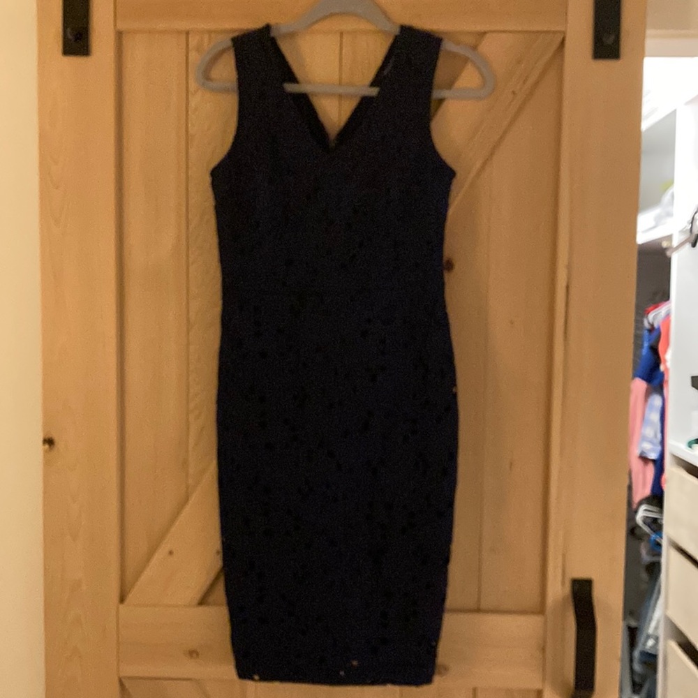Navy lacy dress